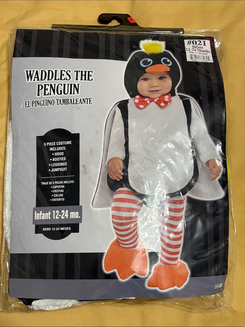 Waddles the Penguin Infant Costume - Black, White & Orange